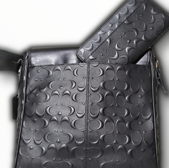 ✅ Coach 2 Set Bag Wallet NWT Signature leather Shoulder Laptop Computer bag - Picture 11 of 11